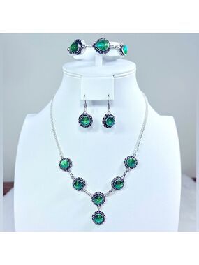 🌈🐠 Rainbow Titanium Fish 925 Necklace Bracelet & Earrings ONLY